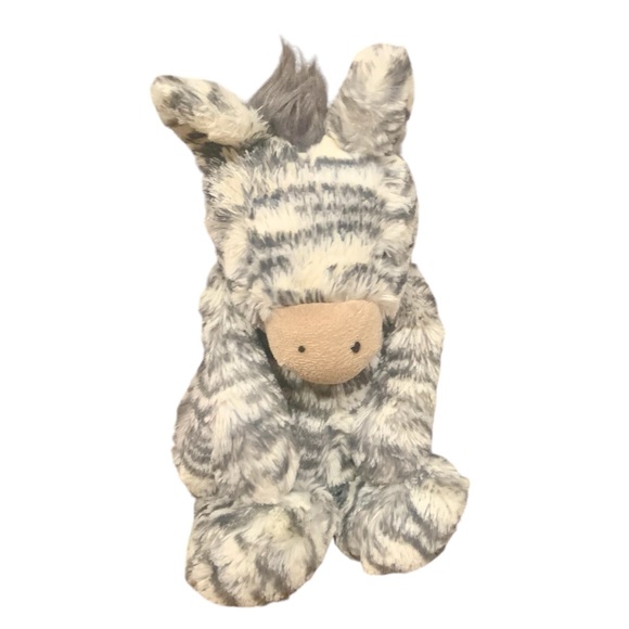 Other - Jellycat Gray & White Bashful Zebra Soft Stuffed Plush Animal 12”
